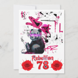 Invitación de boda Rebellion 78 Graffiti Panda diy