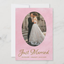 Invitación de Boda recién casada elegante de foto