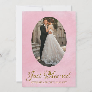 Invitación de Boda recién casada elegante de foto