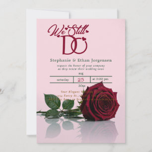 Invitación de Boda Renovación de Votos Rosa Borgoñ