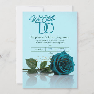 Invitación de Boda Renovación de Votos Rosa Verde