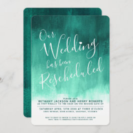 Invitación de boda reprogramada para el arte verde