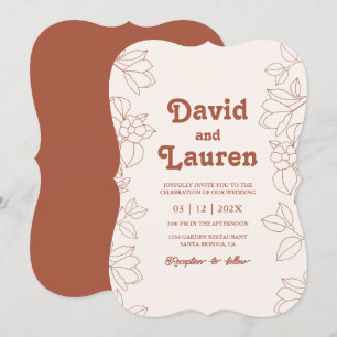 Invitación de Boda Retro