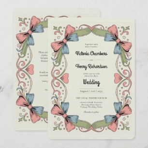 Invitación de Boda Retro de los 50 Rockabilly con 