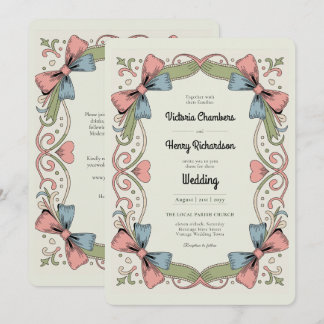Invitación de Boda Retro de los 50 Rockabilly con