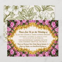Invitación de boda Rhododendron de la costa de Was