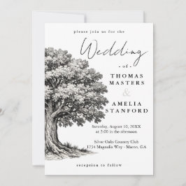 Invitación de boda Roble Sureño Patrimonio