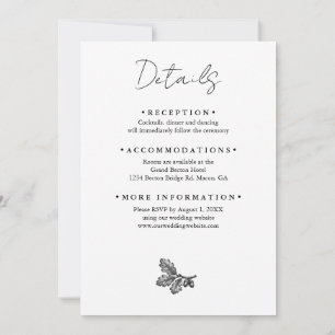 Invitación de boda Roble Sureño Patrimonio