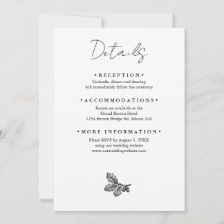 Invitación de boda Roble Sureño Patrimonio