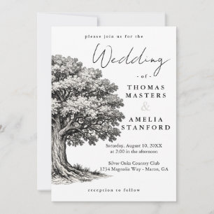 Invitación de boda Roble Sureño Patrimonio