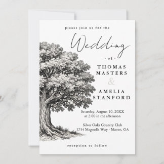 Invitación de boda Roble Sureño Patrimonio