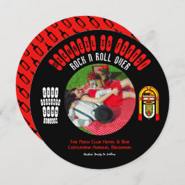 Invitación de boda Rockabilly de vinilo LP