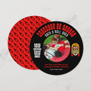 Invitación de boda Rockabilly de vinilo LP