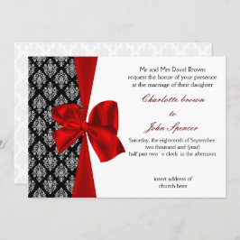 invitación de boda roja