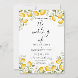 Invitación de boda Romance Lemon Grove