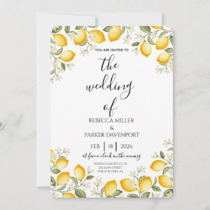 Invitación de boda Romance Lemon Grove