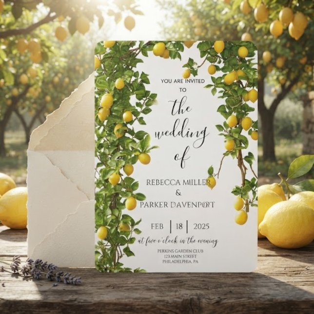 Invitación de boda Romance Lemon Grove (Subido por el creador)