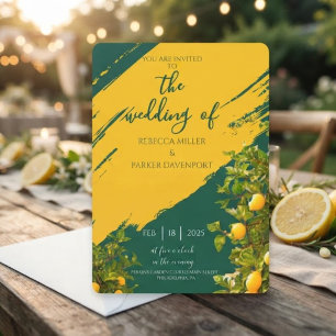 Invitación de boda Romance Lemon Grove