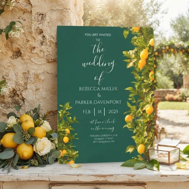 Invitación de boda Romance Lemon Grove (Subido por el creador)
