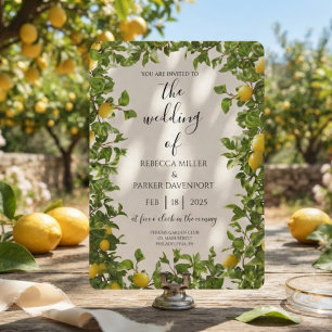 Invitación de boda Romance Lemon Grove