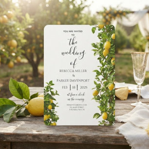 Invitación de boda Romance Lemon Grove