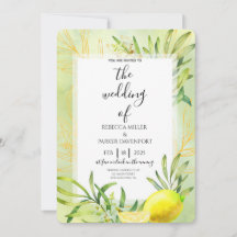 Invitación de boda Romance Lemon Grove