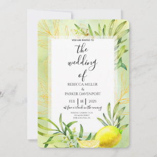 Invitación de boda Romance Lemon Grove