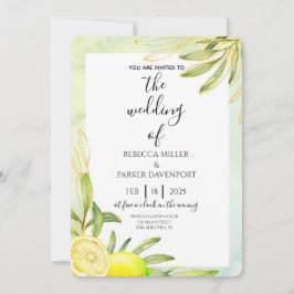 Invitación de boda Romance Lemon Grove