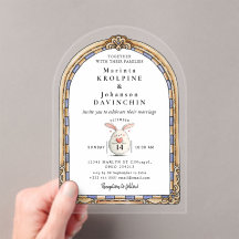 invitación de boda romántica