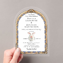 invitación de boda romántica
