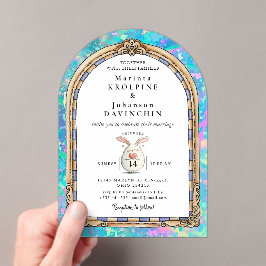 invitación de boda romántica