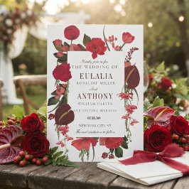 Invitación de boda romántica elegante