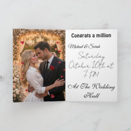 Invitación de boda romántica elegante