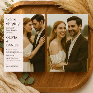 Invitación de Boda Romántica Huida Rosa Claro Foto