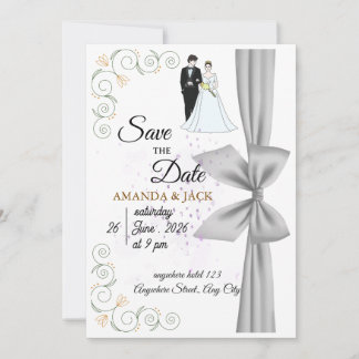 Invitación de Boda Romántica Moderna