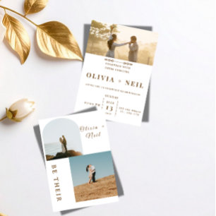Invitación de boda romántica negra y dorada