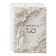 Invitación de Boda Romántica Silueta de Novia Novi