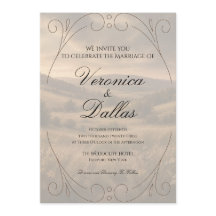 Invitación de Boda Romántica Vintage