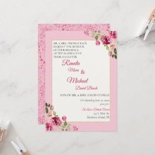 Invitación de boda Rosa Boysenberry