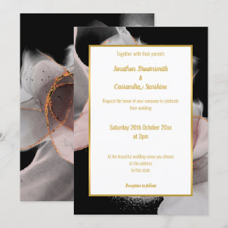 INVITACIÓN DE BODA ROSA DE LUXE FLOATATING ABSTRAC