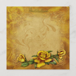 Invitación de Boda Rosa Dorada