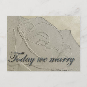 Invitación de Boda Rosa en Relieve