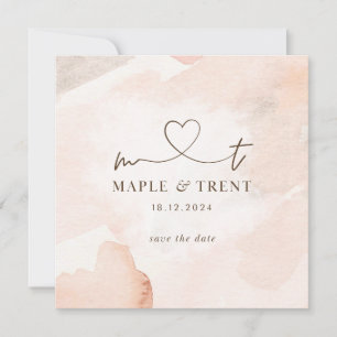Invitación de boda rosa Guarde la Fecha