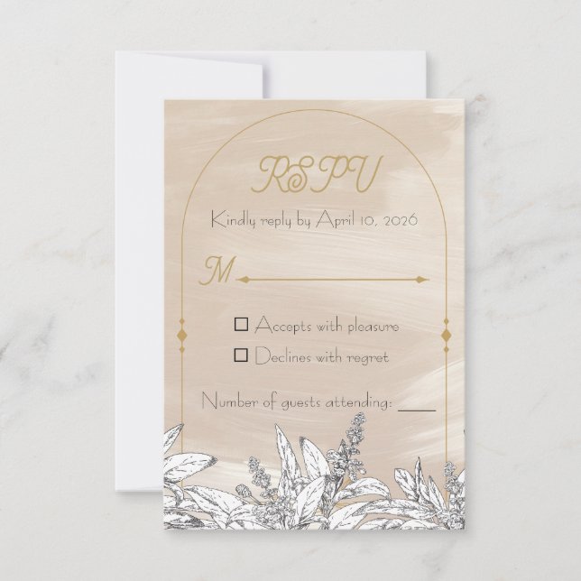 Invitación de Boda Rosa Pastel (Anverso)