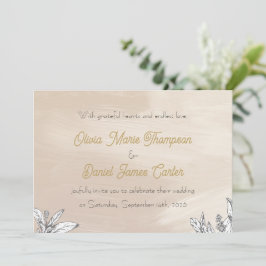 Invitación de Boda Rosa Pastel