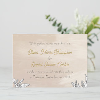 Invitación de Boda Rosa Pastel