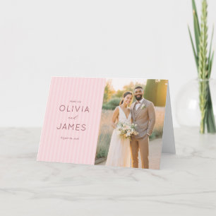 Invitación de boda rosa romántica