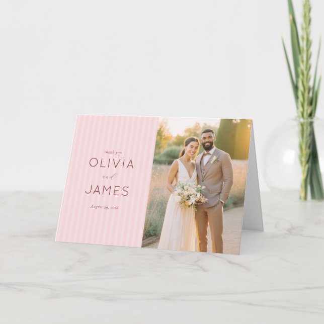 Invitación de boda rosa romántica (Anverso)