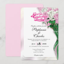 Invitación de Boda Rosa - Título Rosa #1