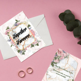 Invitación de Boda Rosa Together Forever | Romanti